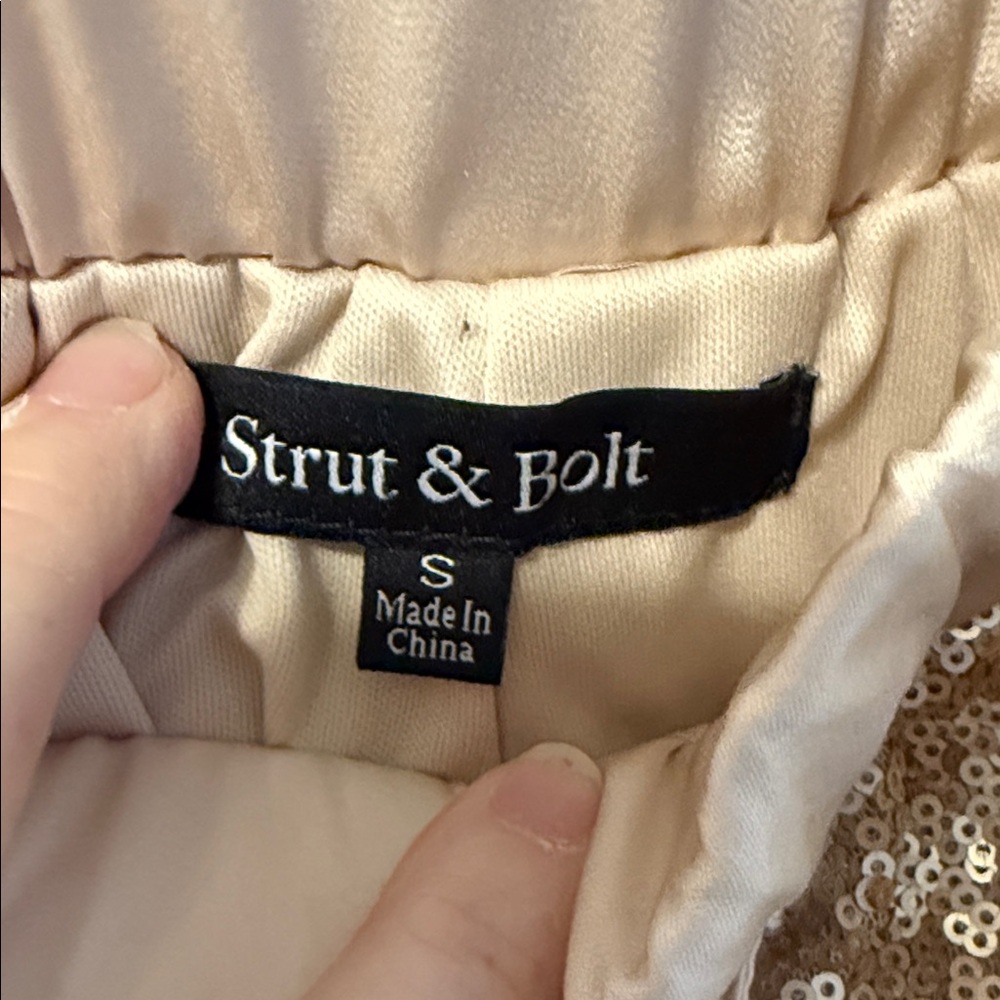 Gold Sequin Joggers - image 2